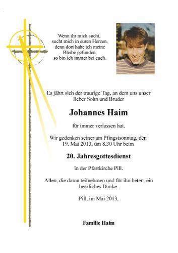 Parte von Johannes Haim