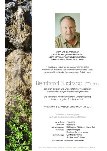Parte von sen. Bernhard Buchsbaum