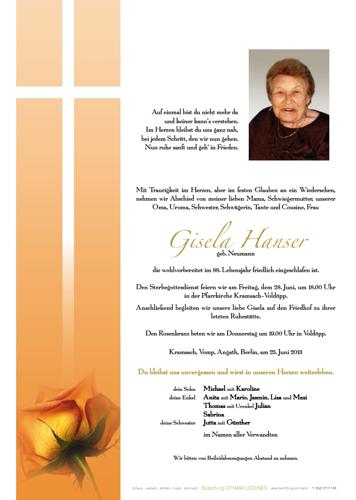 Parte von Gisela Hanser