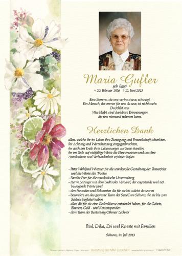 Parte von Maria Gufler
