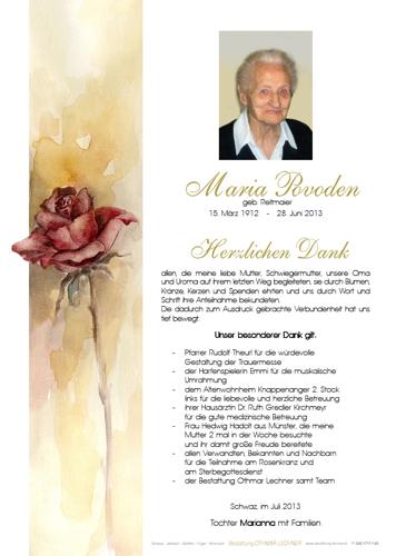 Parte von Maria Povoden