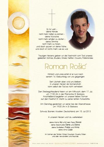Parte von Roman Rosic`
