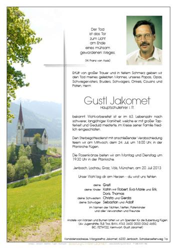 Parte von Gustl Jakomet
