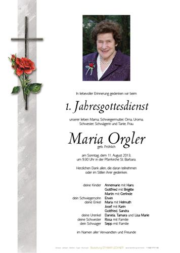 Parte von Maria Orgler