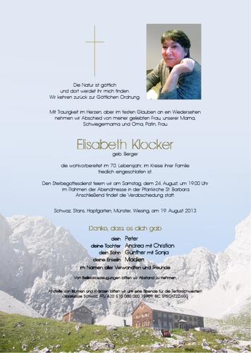 Parte von Elisabeth Klocker