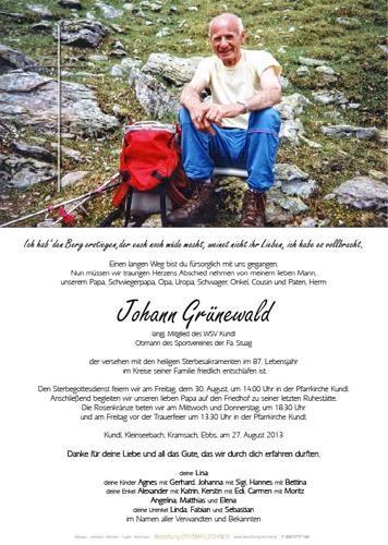 Parte von Johann Grünewald