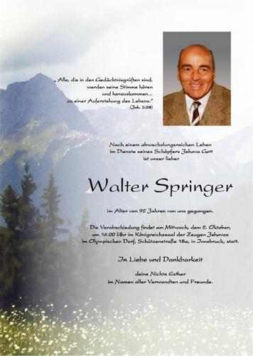 Parte von Walter Springer