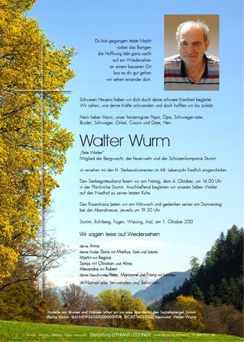 Parte von Walter Wurm