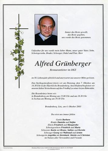 Parte von Alfred Grünberger