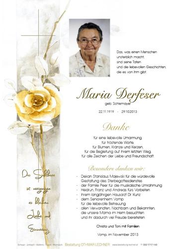 Parte von Maria Derfeser