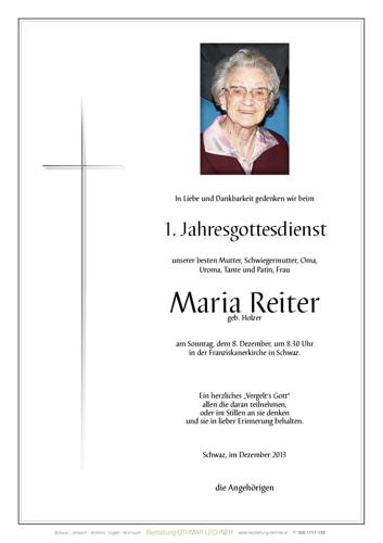 Parte von Maria Reiter