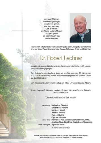 Parte von Dr. Robert Lechner