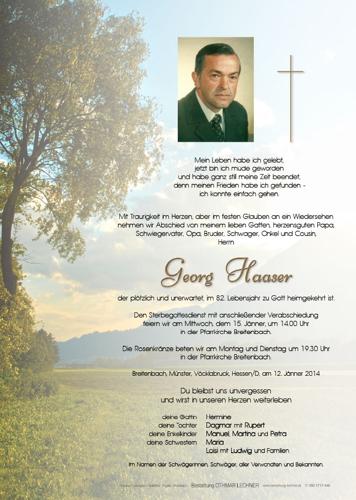 Parte von Georg Haaser