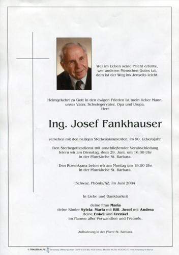 Parte von Josef Fankhauser