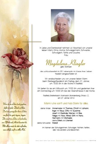 Parte von Magdalena Klingler