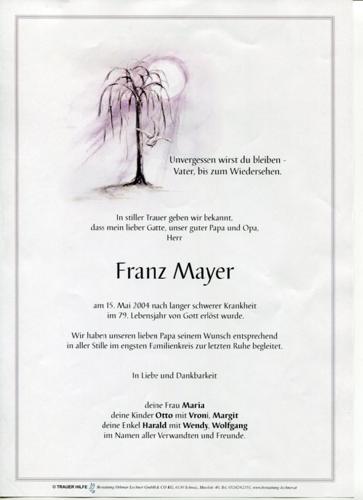 Parte von Franz Mayer