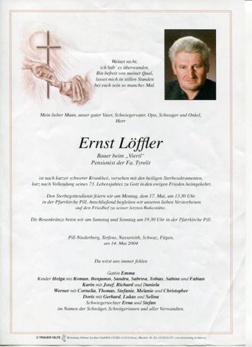 Parte von Ernst Löffler