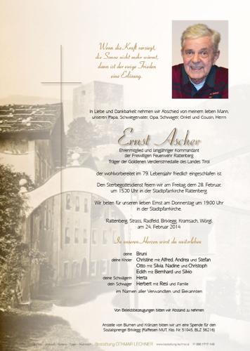 Parte von Ernst Ascher