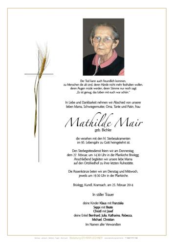 Parte von Mathilde Mair