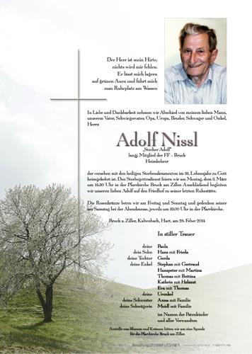 Parte von Adolf Nissl