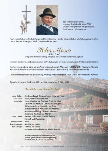 Parte von Peter Moser