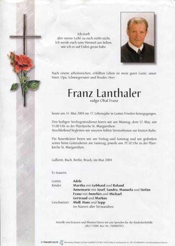 Parte von Franz Lanthaler