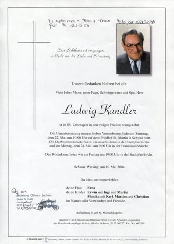 Parte von Ludwig Kandler