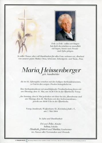 Parte von Maria Ehrensberger