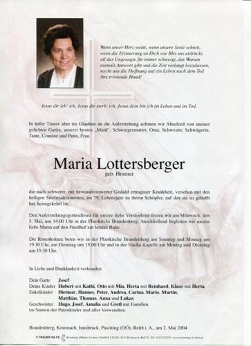 Parte von Maria Lottersberger