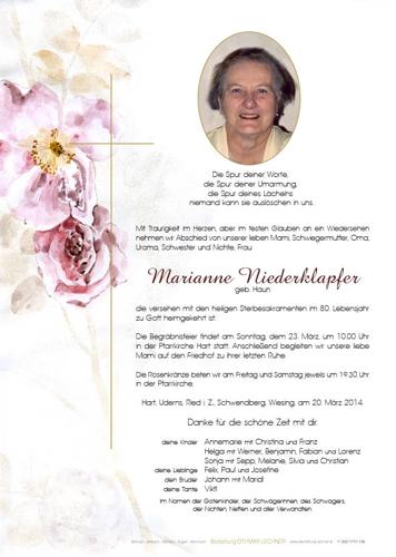 Parte von Marianne Niederklapfer