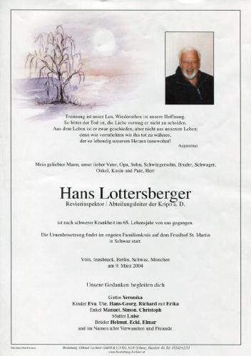 Parte von Johann Lottersberger
