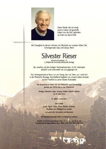Parte von Silvester Rieser