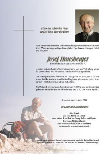 Parte von Josef Hausberger