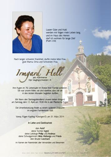 Parte von Irmgard Hell