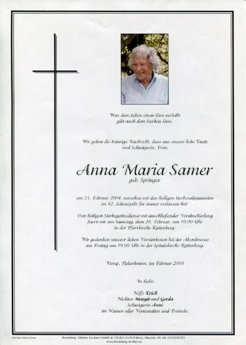Parte von Anna Maria Samer