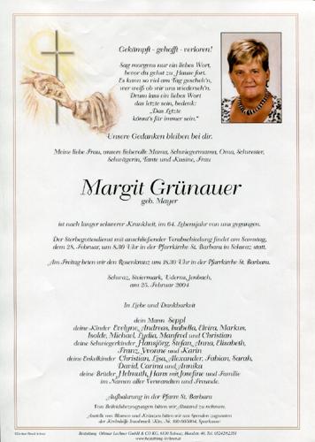 Parte von Margit Grünauer