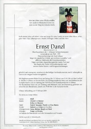 Parte von Ernst Danzl
