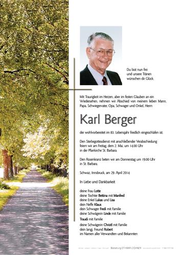Parte von Karl Berger