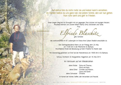 Parte von Elfriede Blaschitz
