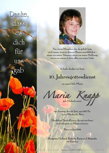 Parte von Maria Knapp