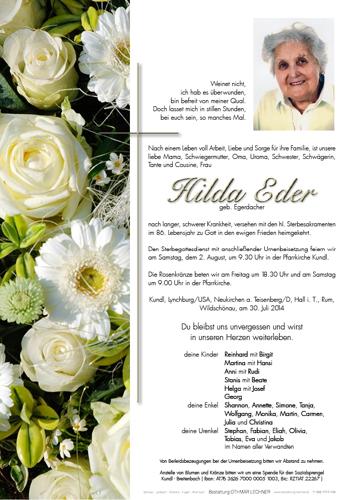 Parte von Hilda Eder