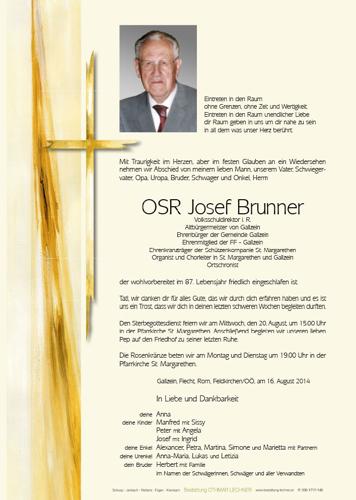 Parte von Josef Brunner