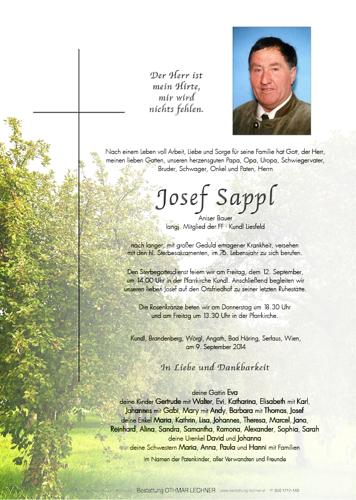 Parte von Josef Sappl