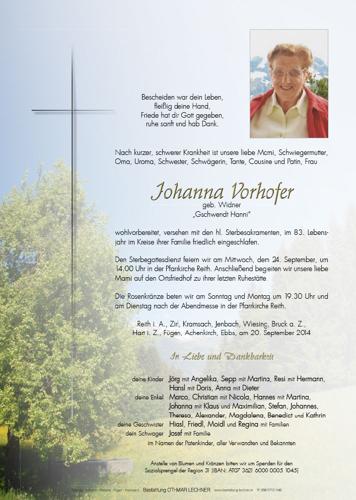 Parte von Johanna Vorhofer