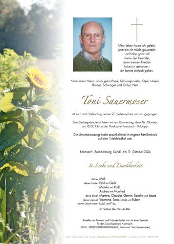 Parte von Toni Sauermoser