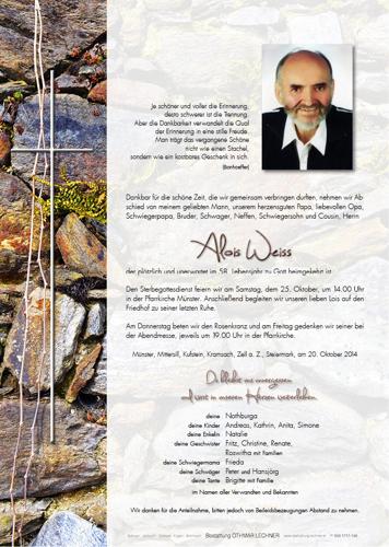 Parte von Alois Weiss