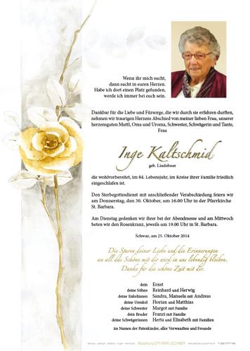 Parte von Inge Kaltschmid