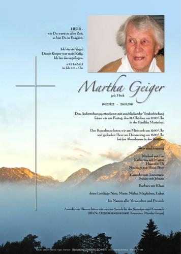 Parte von Martha Geiger