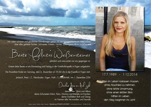 Parte von Beate Felicitas Wei%C3%9Fensteiner