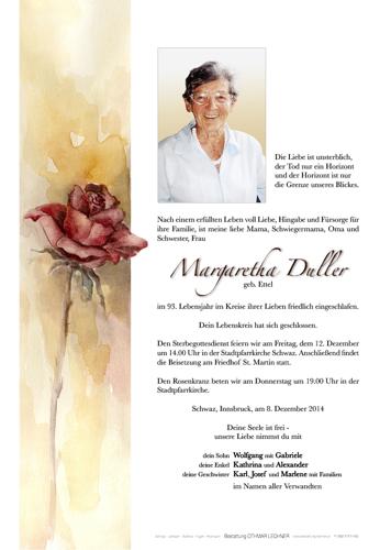 Parte von Margaretha Duller